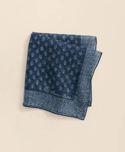 Batik Foulard Cotton-Linen Pocket Square