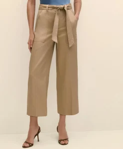 Belted Wide-Leg Utility Pants