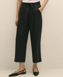 Belted Wide-Leg Utility Pants