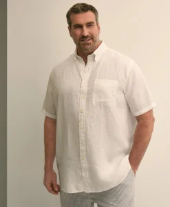 Big & Tall Sport Shirt,Short-Sleeve Irish Linen