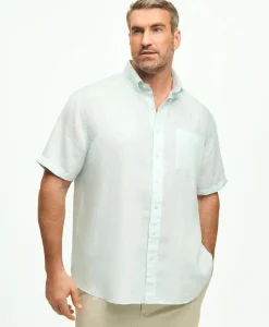 Big & Tall Sport Shirt,Short-Sleeve Irish Linen