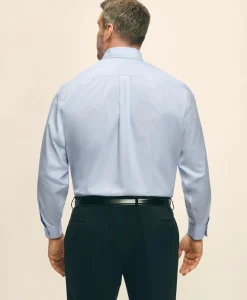 Big & Tall Stretch Dress Shirt, Non-Iron Pinpoint Button-Down Collar
