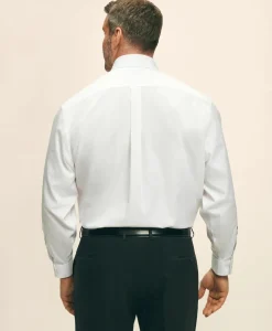 Big & Tall Stretch Dress Shirt, Non-Iron Pinpoint Button-Down Collar