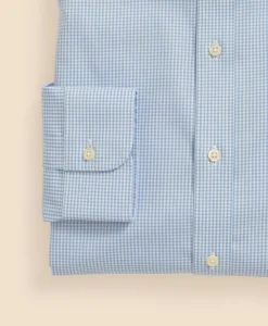 Big & Tall Stretch Supima® Cotton Non-Iron Pinpoint Oxford Ainsley Collar, Gingham Dress Shirt