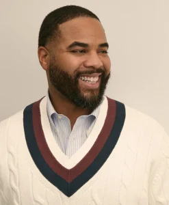 Big & Tall Supima® Cotton Cable Tennis Sweater