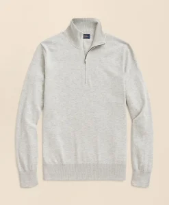 Big & Tall Supima® Cotton Quarter-Zip Sweater