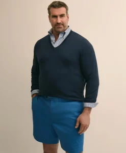 Big & Tall Supima® Cotton V-Neck Sweater