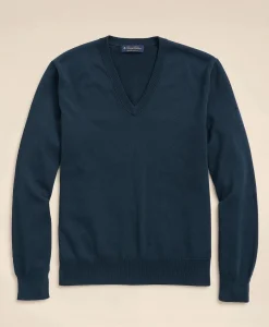 Big & Tall Supima® Cotton V-Neck Sweater