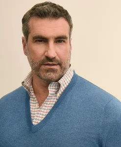 Big & Tall Supima® Cotton V-Neck Sweater