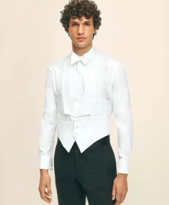 Black Fleece Formal Vest in Cotton Pique
