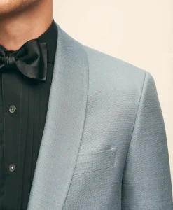 Black Fleece Shawl Collar Dinner Jacket in Silk Hopsack