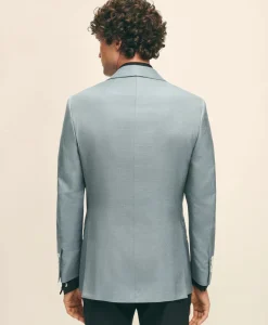 Black Fleece Shawl Collar Dinner Jacket in Silk Hopsack