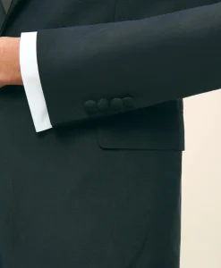 Black Fleece Shawl Collar Tuxedo in Silk-Linen