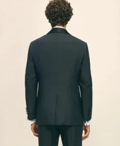 Black Fleece Shawl Collar Tuxedo in Silk-Linen