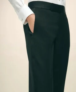 Black Fleece Tuxedo Pants in Wool
