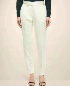 Black Fleece Tuxedo Pants in Wool