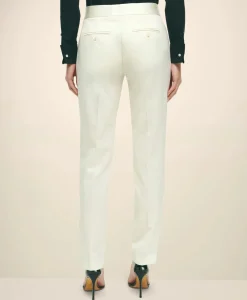 Black Fleece Tuxedo Pants in Wool
