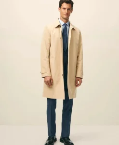 Bonded Cotton Top Coat with Removable Liner in Black Watch