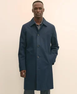 Bonded Cotton Top Coat with Removable Liner in Black Watch