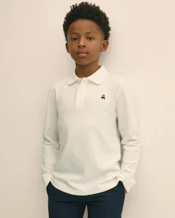Boys Cotton-Blend Pique Polo Shirt