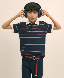 Boys Cotton-Blend Pique Polo Shirt