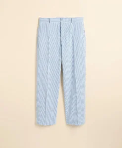 Boys Junior Stretch Cotton Seersucker Suit Pants
