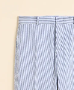 Boys Junior Stretch Cotton Seersucker Suit Pants