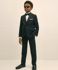 Boys Junior Stretch Wool Tuxedo Pants
