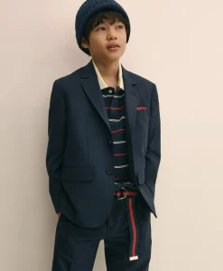 Boys Junior Two-Button Wool Suit Jacket