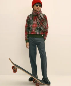 Boys Junior Wool-Blend Trousers