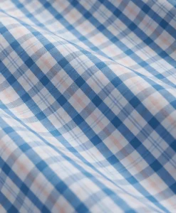 Boys Non-Iron Broadcloth Polo Button-Down Collar Check Sport Shirt