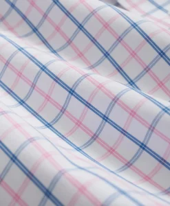 Boys Non-Iron Broadcloth Polo Button-Down Collar Check Sport Shirt