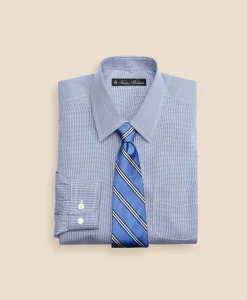 Boys Non-Iron Supima® Cotton Broadcloth Houndstooth Dress Shirt