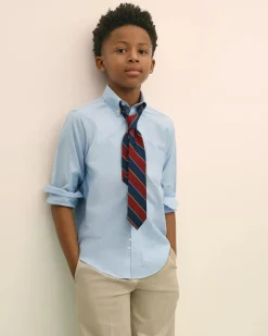 Boys Non-Iron Supima® Oxford Polo Button-Down Dress Shirt