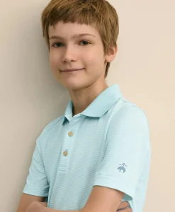 Boys Performance Series Micro-Stripe Polo