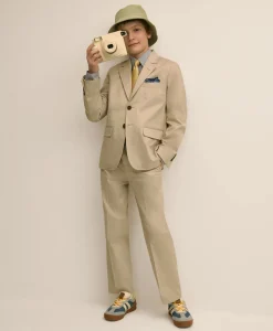Boys Prep Stretch Cotton Suit Pants