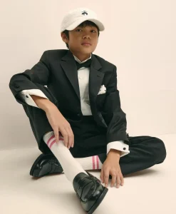 Boys Prep Stretch Wool Tuxedo Pants