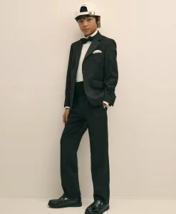 Boys Prep Stretch Wool Tuxedo Pants