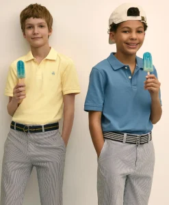Boys Short-Sleeve Pique Polo
