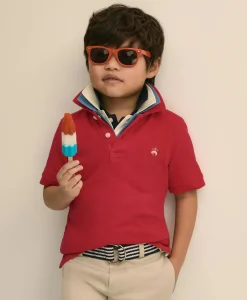 Boys Short-Sleeve Pique Polo