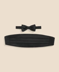 Boys Silk Bow Tie and Cummerbund Boxed Set