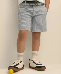 Boys Stretch Cotton Seersucker Shorts