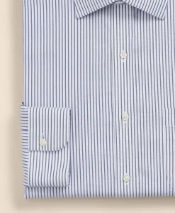 Brooks Brothers Explorer Collection Non-Iron Twill Ainsley Collar, Striped Dress Shirt