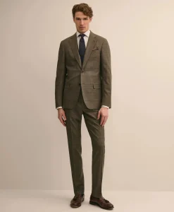 Brooks Brothers Explorer Collection Slim-Fit Overcheck Glen-Plaid Wool Suit Jacket