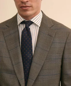 Brooks Brothers Explorer Collection Slim-Fit Overcheck Glen-Plaid Wool Suit Jacket