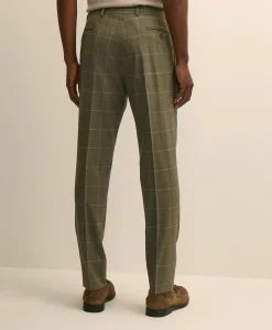 Brooks Brothers Explorer Collection Slim Fit Wool Windowpane Suit Pants