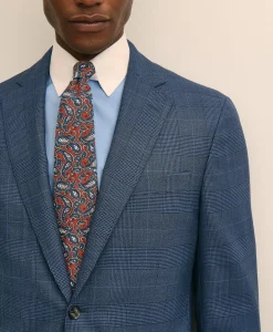 Brooks Brothers Explorer Collection Slim Fit Wool Overcheck Suit Jacket