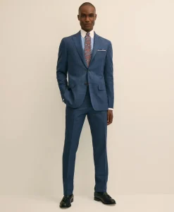 Brooks Brothers Explorer Collection Slim Fit Wool Overcheck Suit Pants