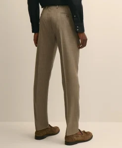 Brooks Brothers Explorer Collection Slim Fit Wool Stripe Suit Pants