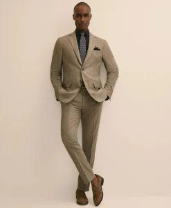 Brooks Brothers Explorer Collection Slim Fit Wool Stripe Suit Pants